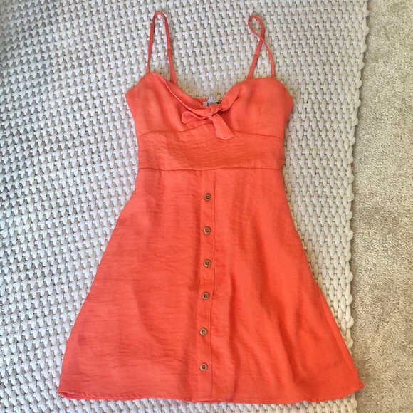 Orange summertime sweet dress - Picture 2 of 4